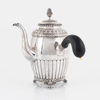 Johan Petter Grönvall, a silver coffee pot, Stockholm, 1835.