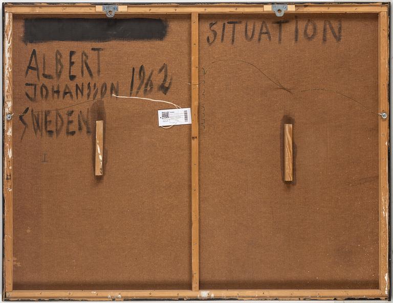 ALBERT JOHANSSON, mixed media on board, signed Albert Johansson and dated 1962 on verso.
