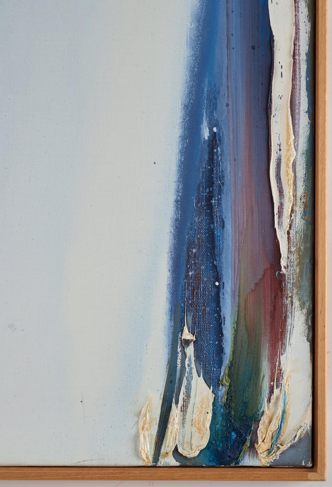 Olivier Debré, "Blanche d’hiver aux traces bleues foncées (Touraine)".