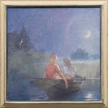 RAGNAR UNGERN, olja på duk, uppfodrad på pannå, signerad och daterad -49.