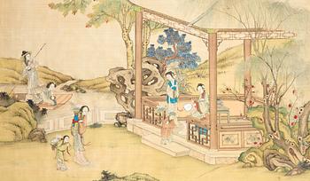 1468. MÅLNING, på siden av okänd konstnär, Qing dynastin.