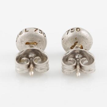 Ole Lynggaard a pair of "Bubbles" earrings in 18K white gold with tourmalines.