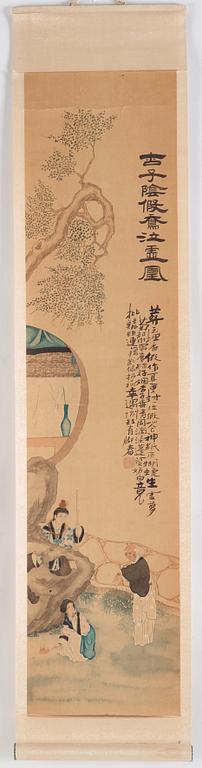 A pair of scroll paintings, signed Zhang Zhiwan (1811-1897).