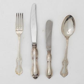 A 19-piece Swedish silver cutlery set, model 'Olga', GAB, Eskilstuna 1982.