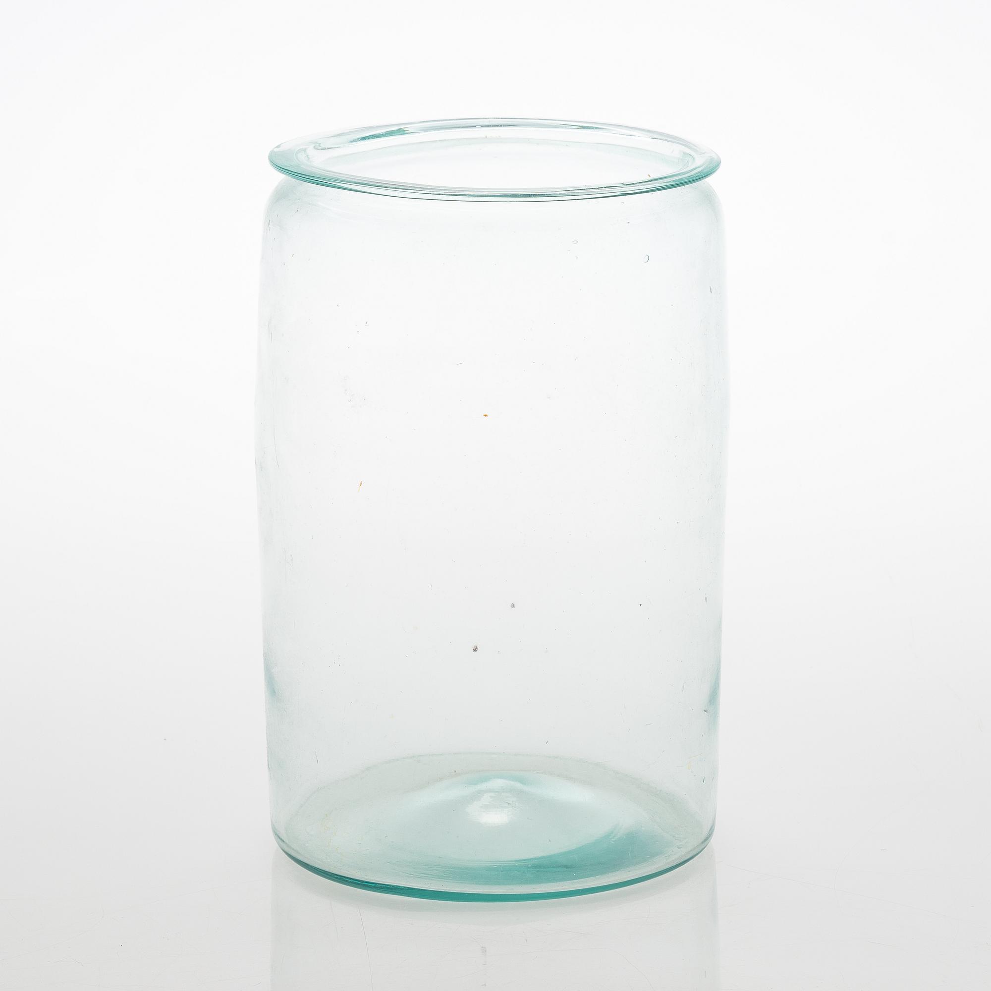 Lasipurkkeja, 3 kpl, mm Karhulan lasitehdas, 1900-luvun alkupuoli.