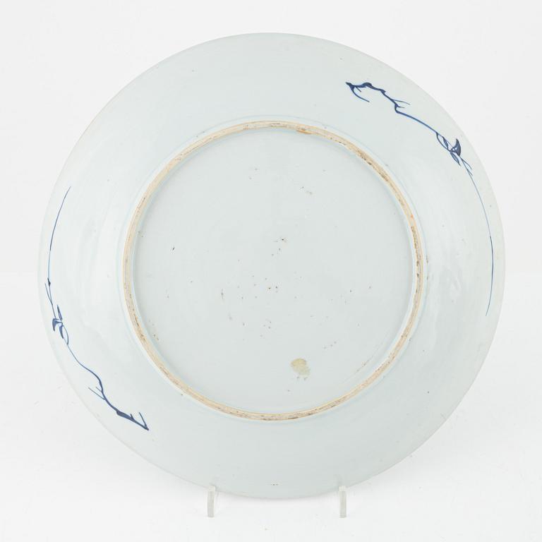 Five blue and white porcelain pieces, China, Qing dynasty, 18th-19th century.