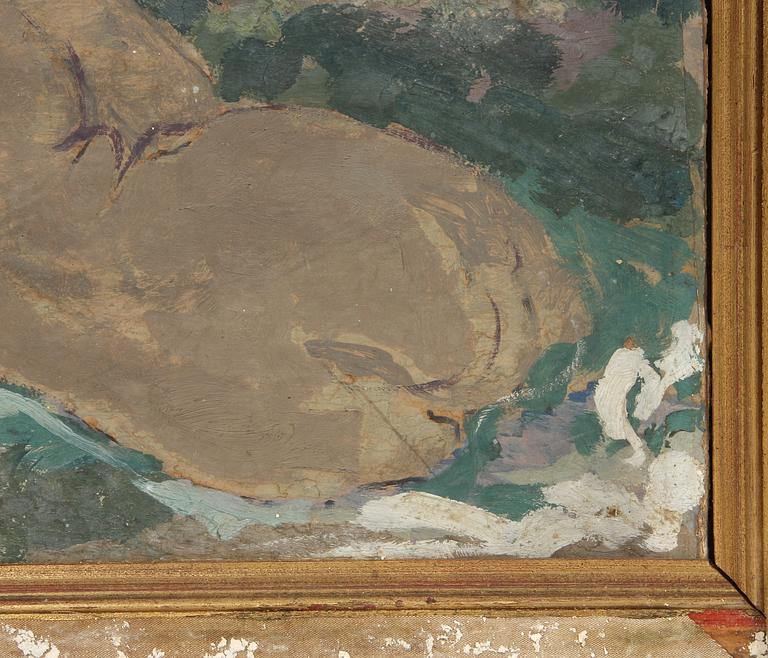 KER XAVIER ROUSELL, olja på kartong, sign.