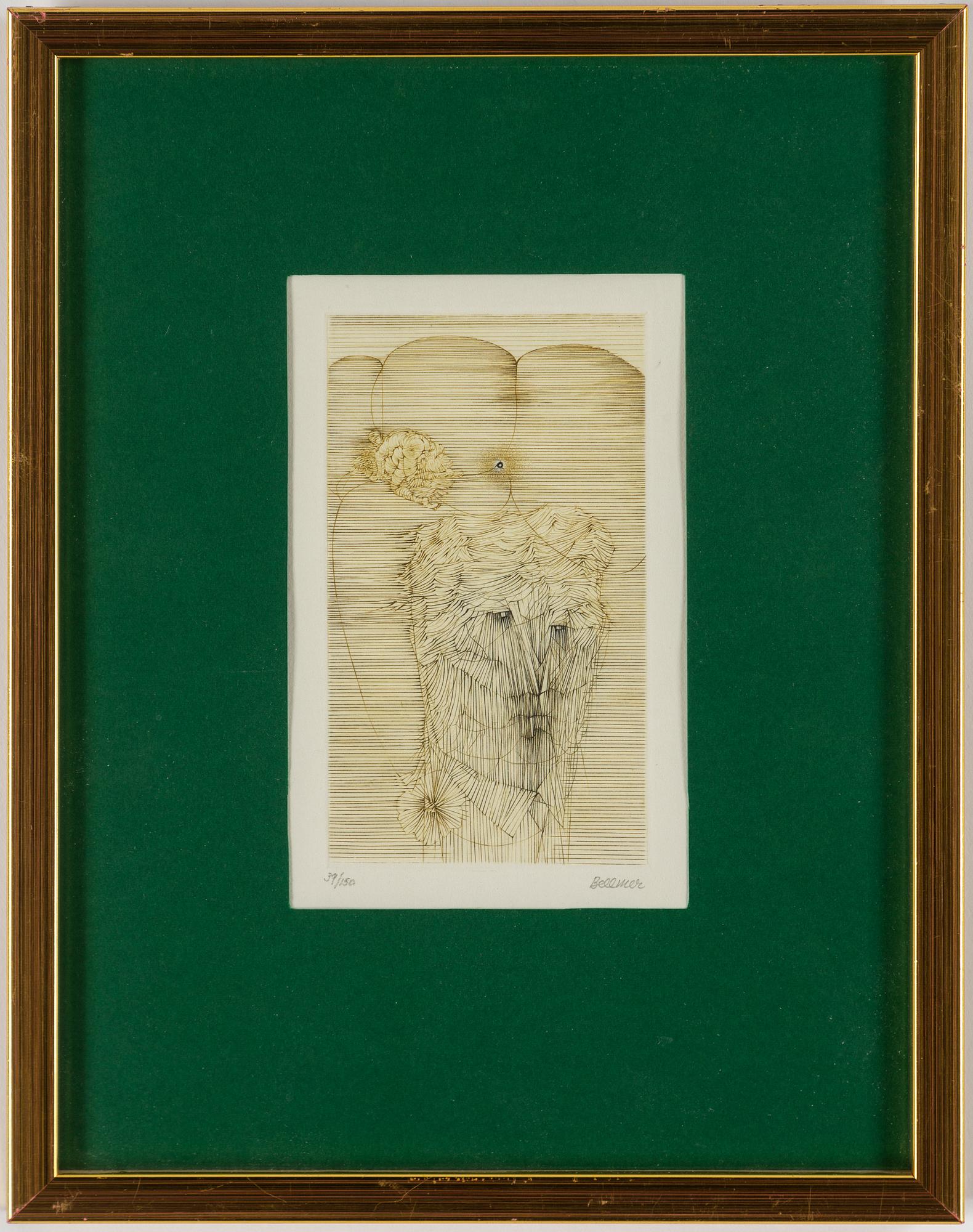 HANS BELLMER, färgetsning, 1967, signerad med blyerts och numrerad 39/150.