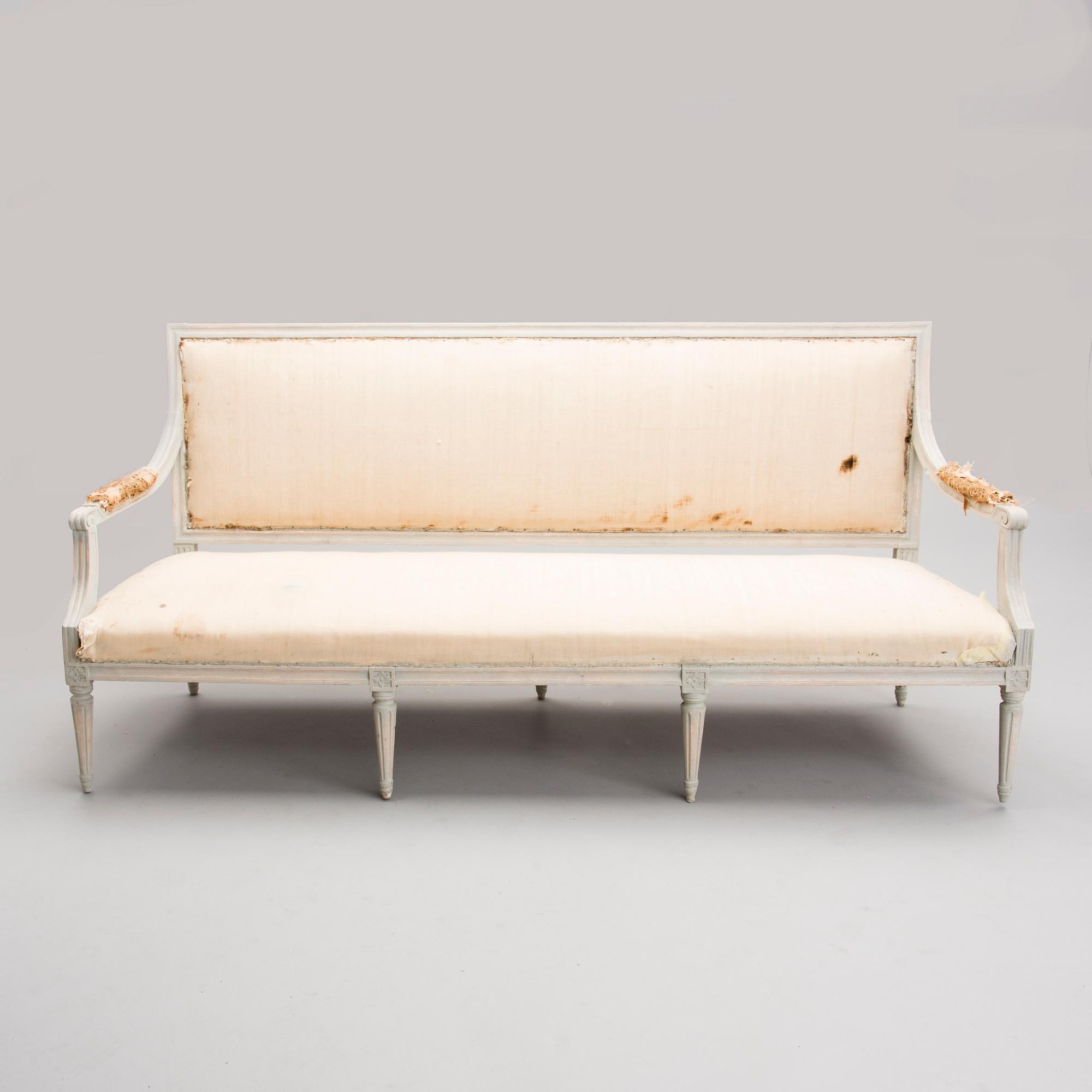 GUSTAVIANSK SOFFA, Stockholmsarbete, 1700-talets slut, Sverige.