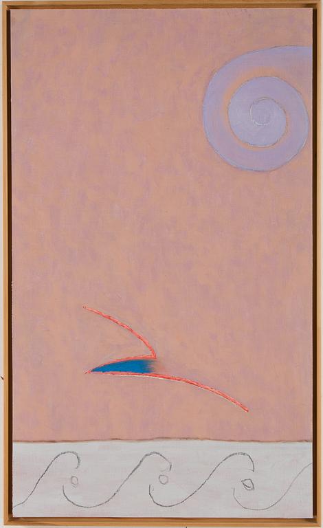 OLLE KÅKS, akryl på duk, intygad av Carl Johan Bolander.