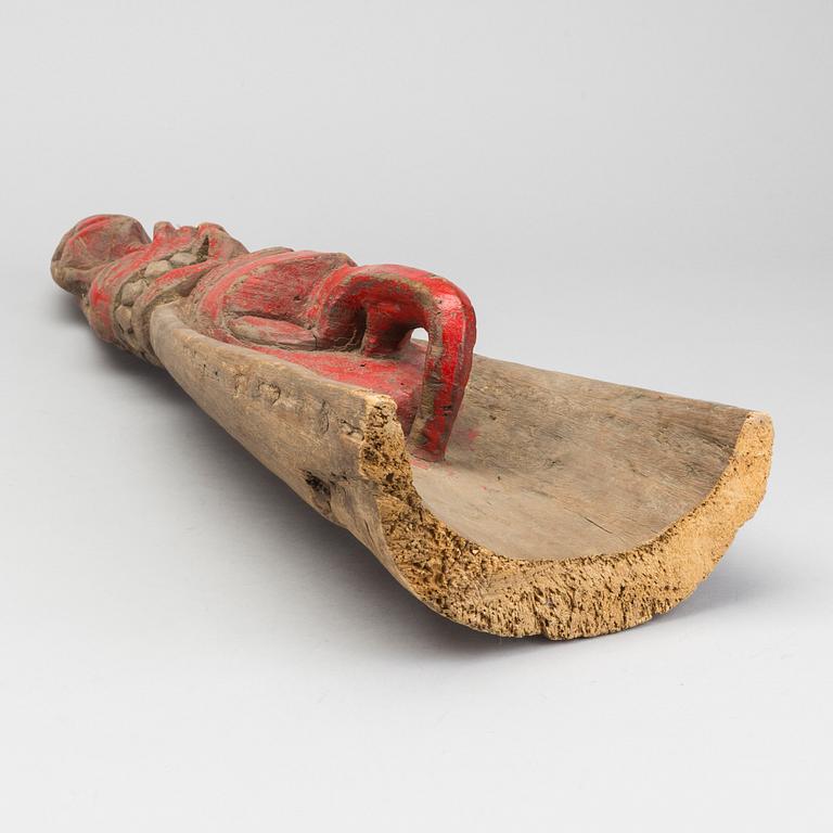 A CANOE FRONT FROM NEW GUINEA.