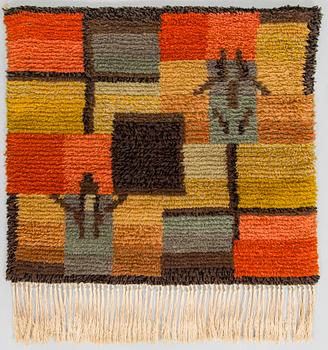 Martta Taipale, a small rya rug. Ca. 75 x 77 cm.