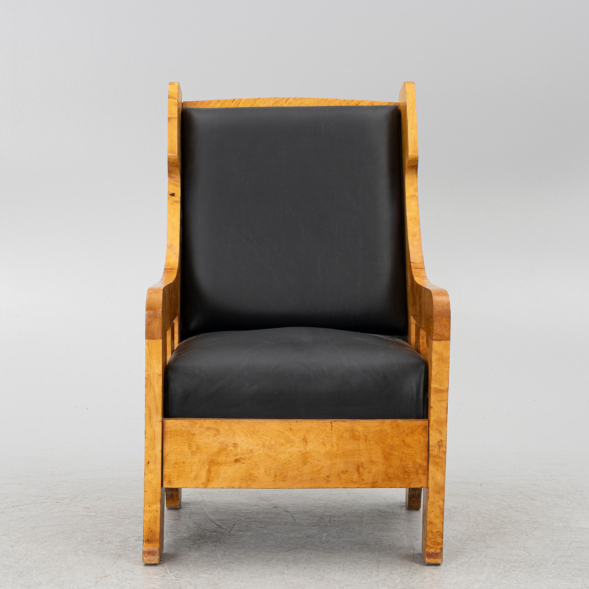 An Art Nouveau armchair, circa 1900, Northern Europe.