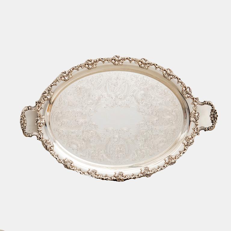 Trays 2 pcs of nickel silver mid/second half of the 20th century.