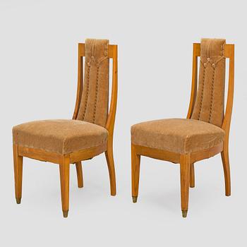Adolf Koskinen, table and 4 chairs, for Elias Hollo Puunjalostustehdas, 1910s/1920s.