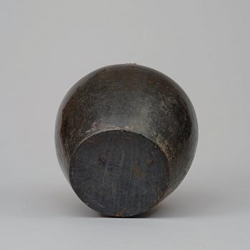 A Massive Imperial Black-glazed 'Neifu' stoneware storage jar, Ming dynasty (1368-1644).