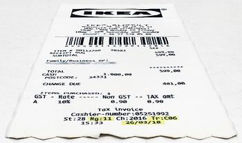 Virgil Abloh, rug "Receipt", IKEA x Virgil Abloh, "MARKERAD" collection, approx. 197 x 90 cm.