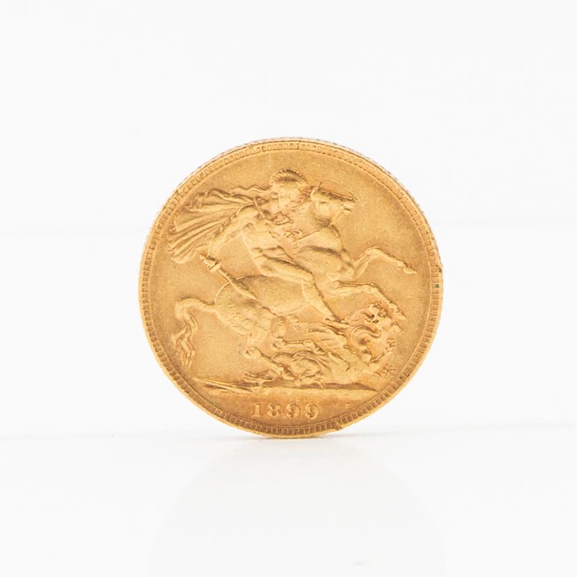 Gold coin Sovereign 1899 Great Britain Victoria.