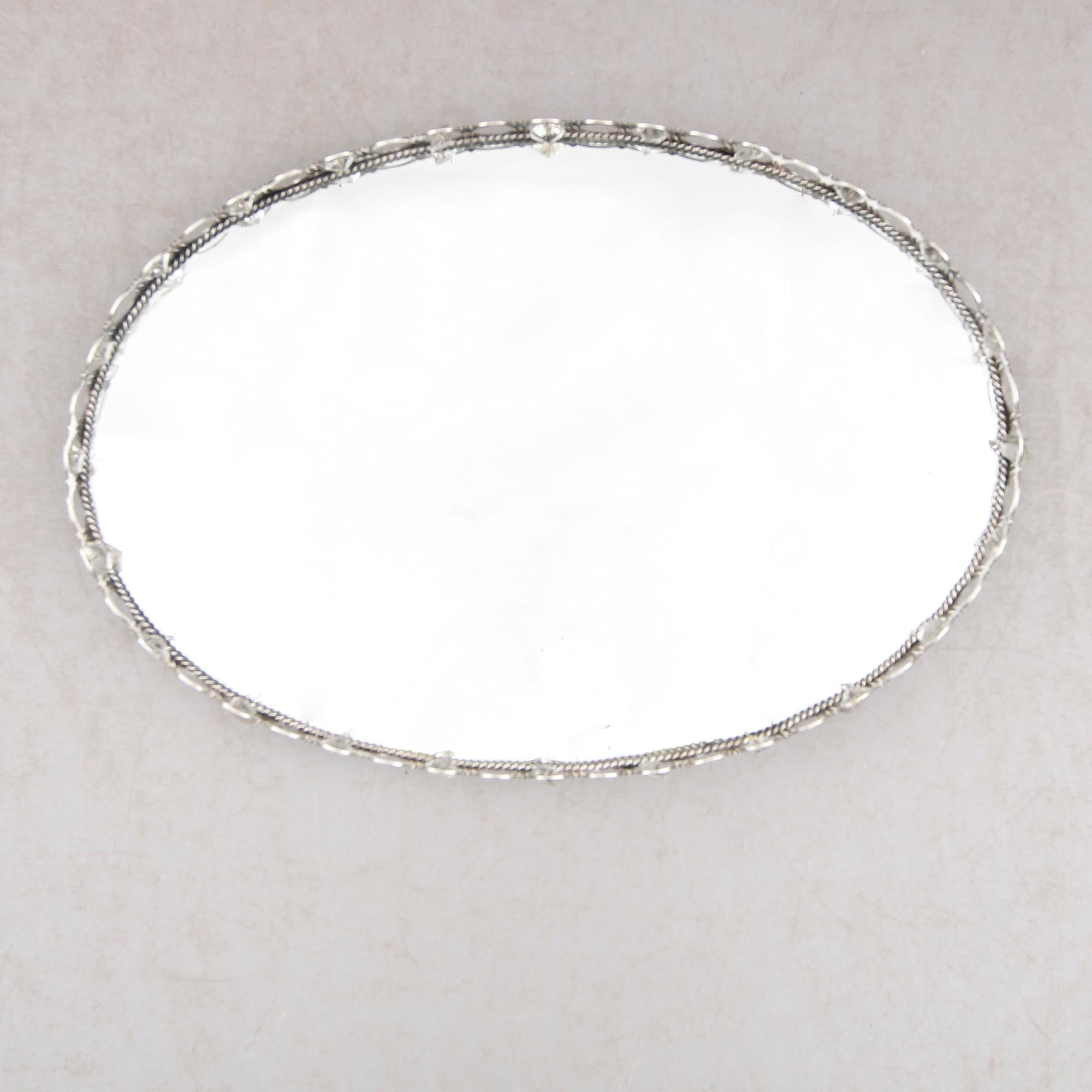 SPEGELPLATEAU, nysilver, tidigt 1900-tal.