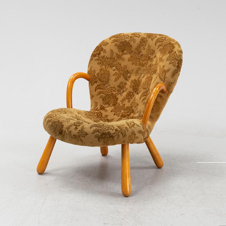 Arnold Madsen, tillskriven, fåtölj ”Muslinge” / "Clam chair",  1940-50-tal.