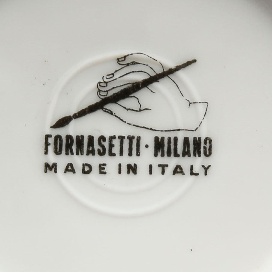 A st of three Piero Fornasetti porcelain plates.