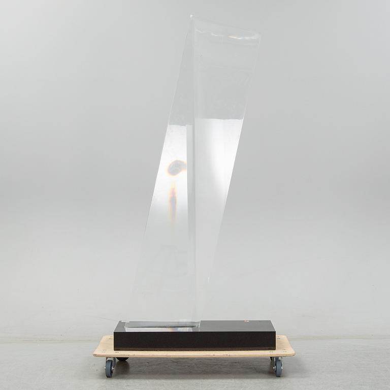 Lars Brander, sculpture, plexi, signed Lars Brander and dated 1989.