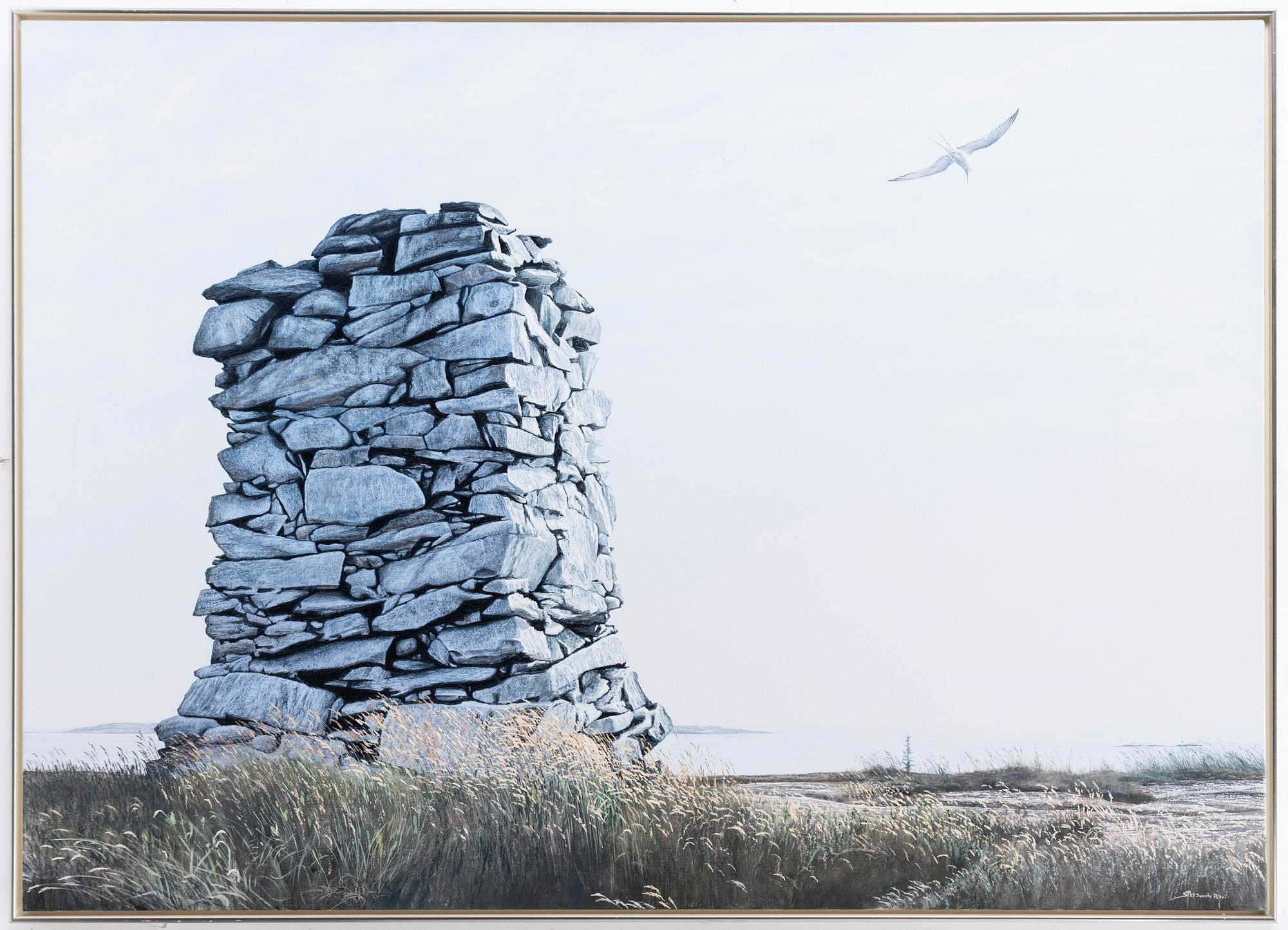 Svante Petri, Archipelago landscape with a burial mound.