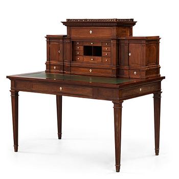 The masterpiece by Niclas Engelstedt master in Stockholm 1800-1818, a late Gustavian writing desk.