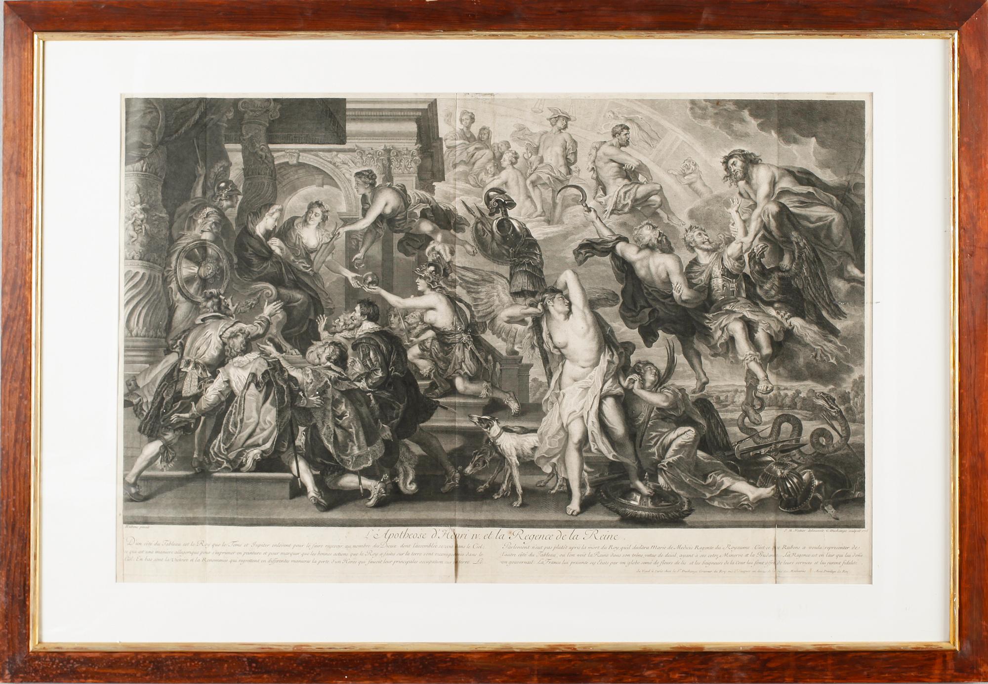 PETER PAUL RUBENS, efter, 1700-tal, kopparstick av J.M. Nattier.