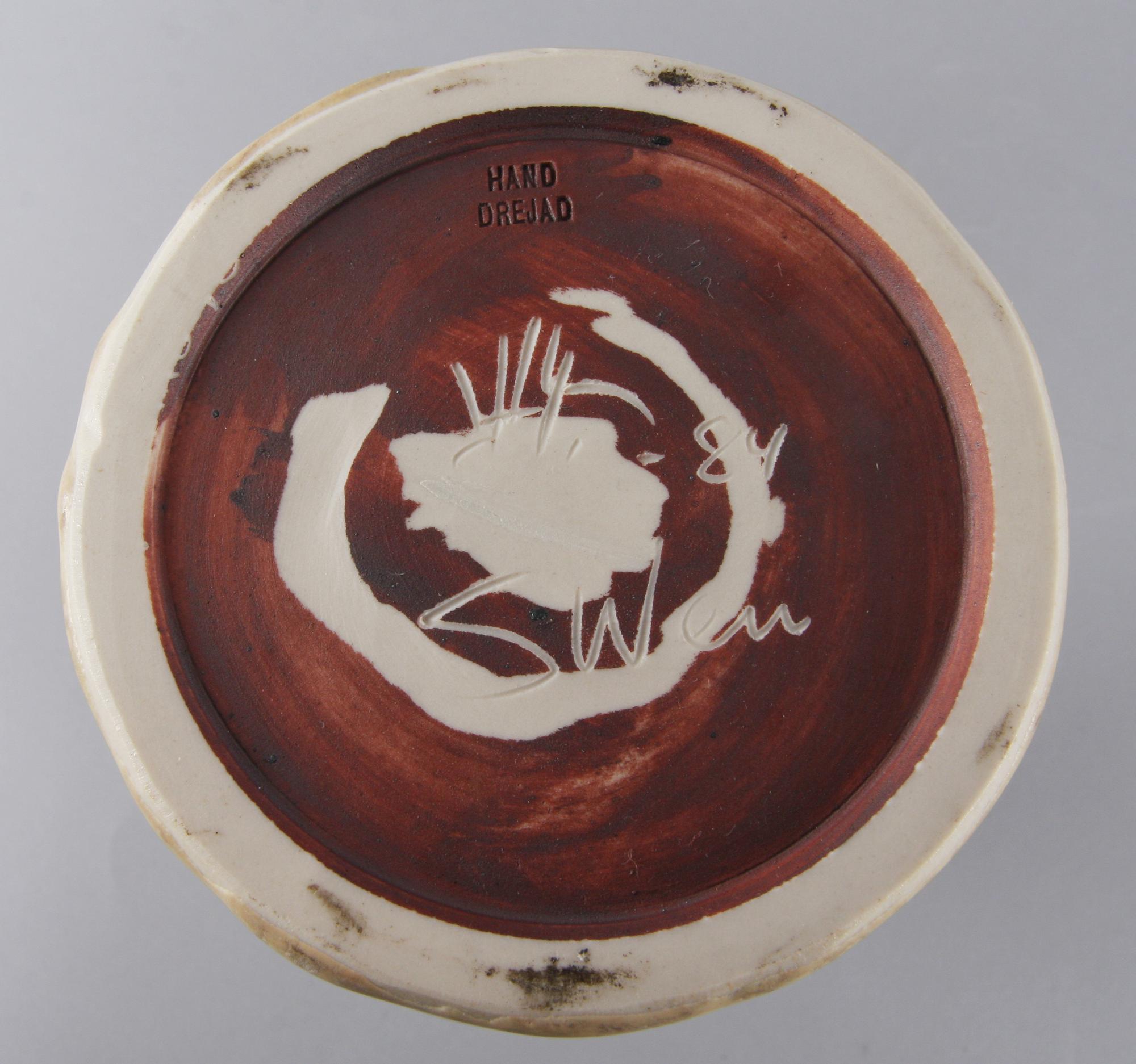 VAS, stengods, Sven Weisfeldt för Gustavsberg, sign och dat -84.