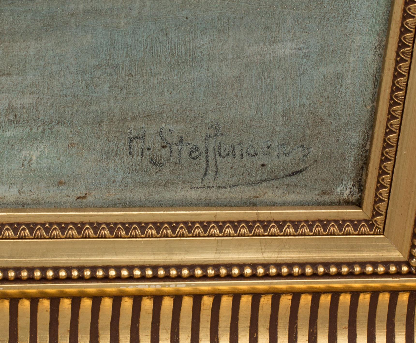 OKÄND KONSTNÄR, olja på duk, 1800-talets andra hälft. Bär signatur.