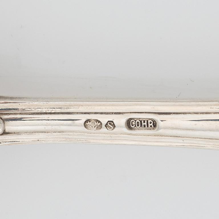 A silver cutlery, model 'Sachsisk', mark of Cohr, Denmark, and Mema, Sweden (40 pieces).