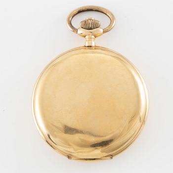 Pocket watch, 14K gold, open face, 57 mm.