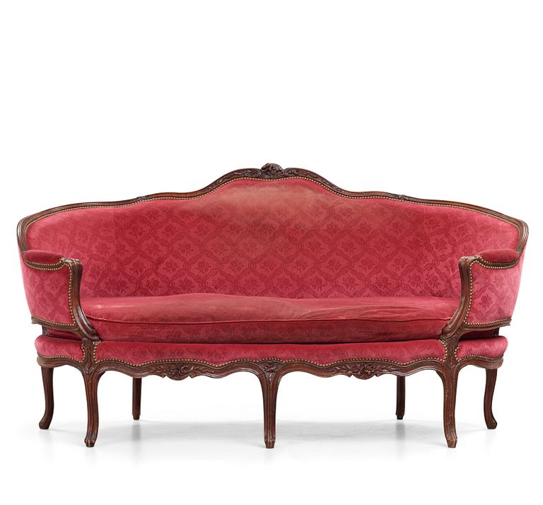 A Louis XV mid 18th century sofa.