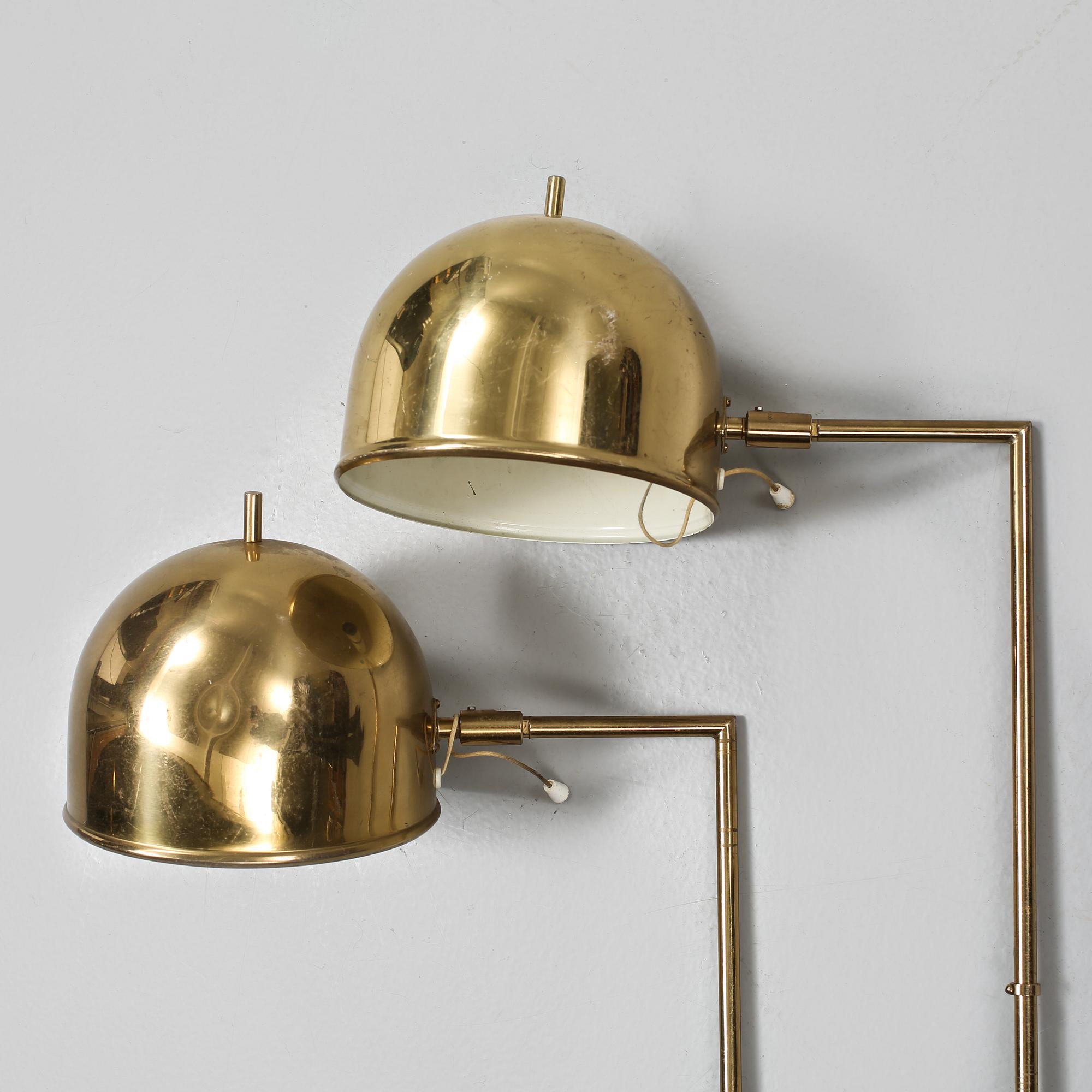VÄGGLAMPOR, 2 st, Bergboms, 1900-talets andra hälft.