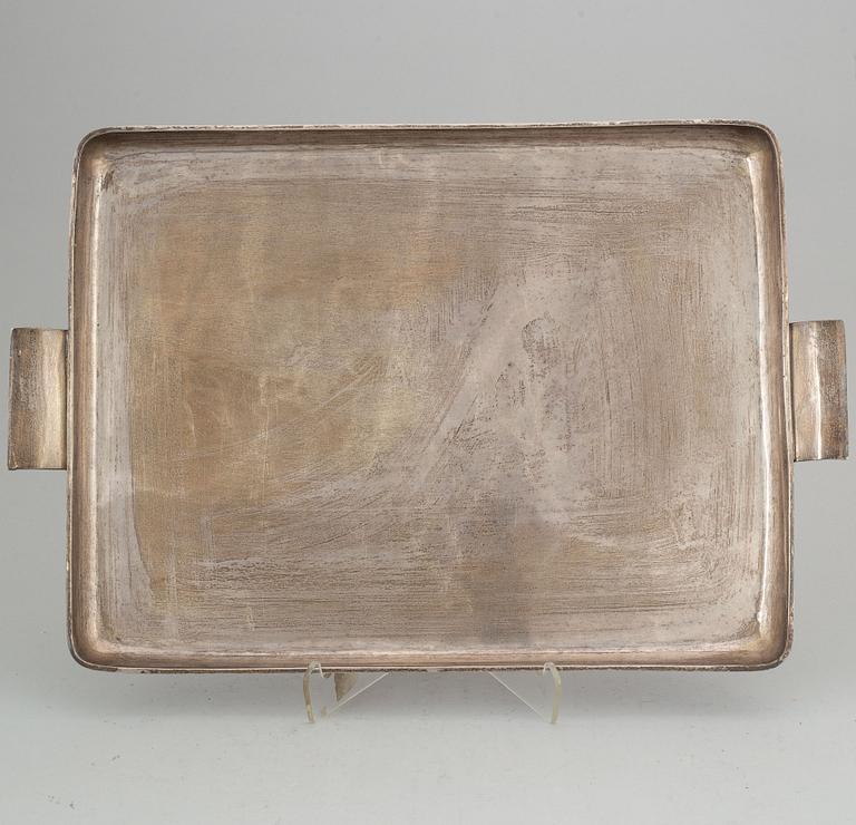 A sterling silver tray, Mexico.