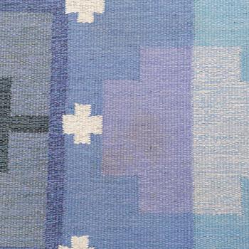 Ingegerd Silow, a flat weave rug, signed IS, circa 240 x 163 cm.