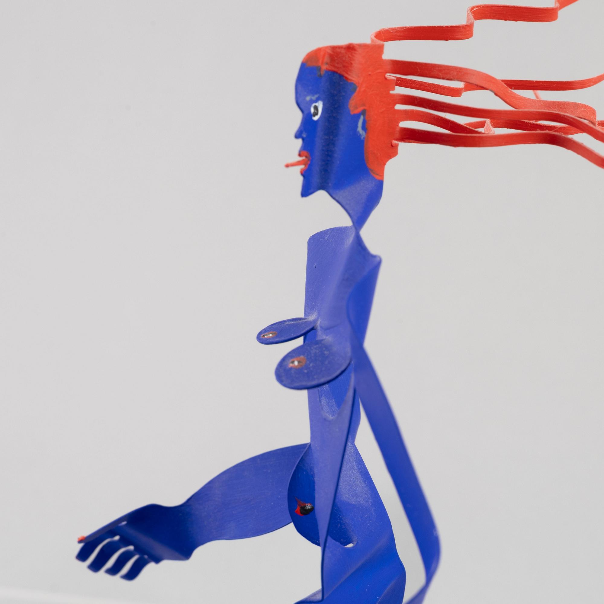 Timo Solin, Blå kvinna med rött hår.