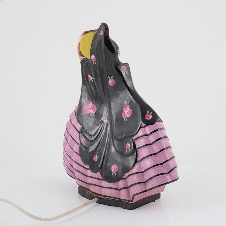 Marcel Bever, table lamp, porcelain, Paris, Art Deco.