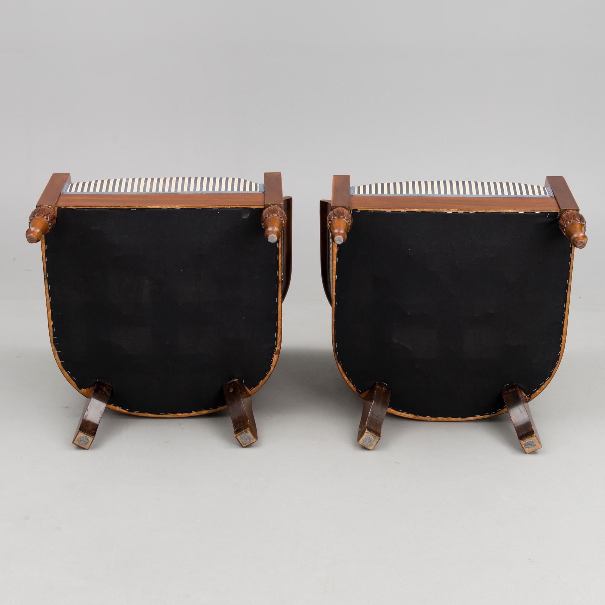 A mid-late 19th Century four-piece sofa suite.
