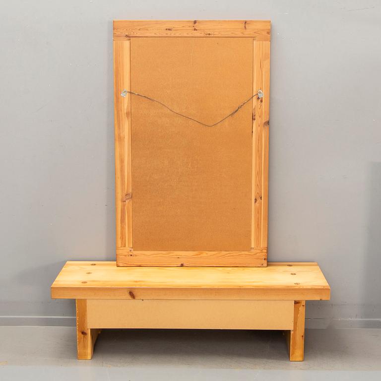 Hallmöbel, "Ruben", Nybrofabriken AB, mirror and chest of drawers, 1970s.