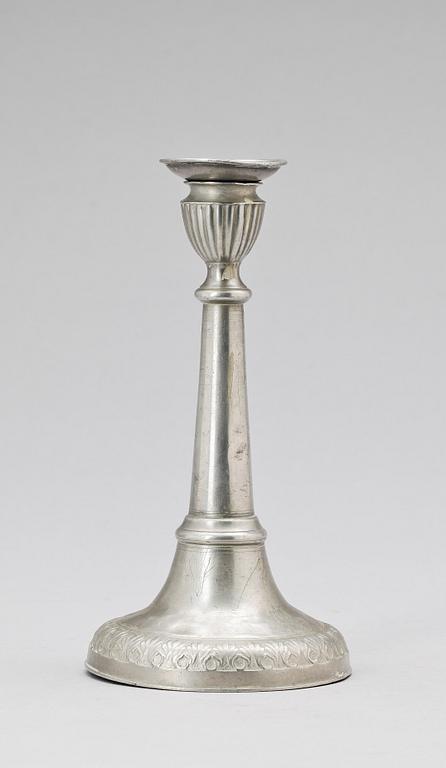 LJUSSTAKE, tenn, Sven Berglund, Malmö, 1858.