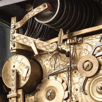 Claudius du Chesne musical table clock (clockmaker in London 1693-1730), circa 1705, Queen Anne.