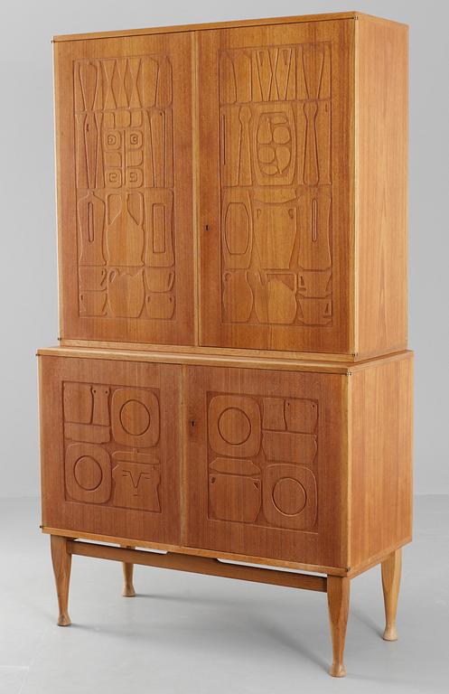 An Yngve Ekström teak cabinet, 'Krus', Westerbergs Möbler AB, Tranås, Sweden 1950's.