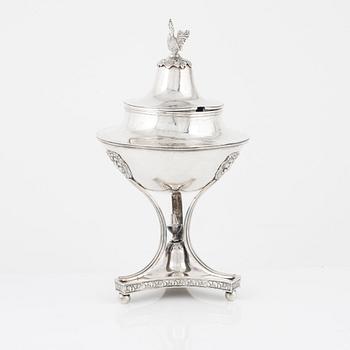 A Swedish Silver Empire Sugar Bowl, mark of Otto Magnus Krook, Nyköping 1815.