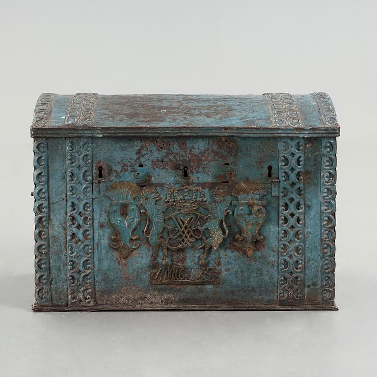 A Swedish 1750's metal chest.