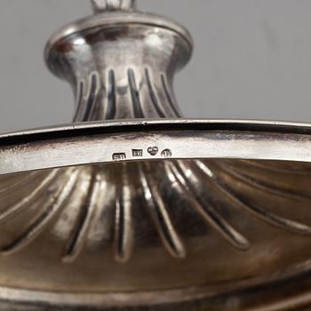 A pair of swedish silver sugar bowls, Samuel Pettersson, Linköping 1887.