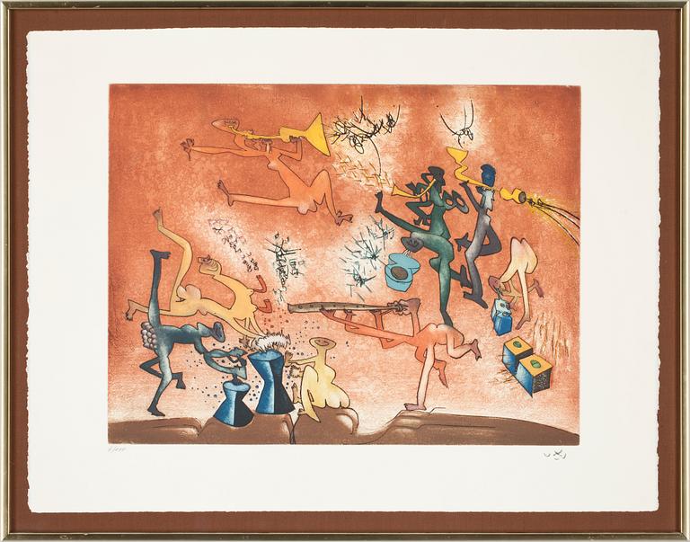 ROBERTO MATTA, akvatintetsning. Sign o numr 6/100. Utförd 1973.