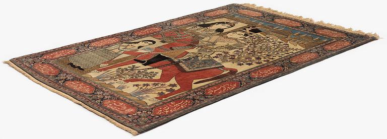 A Kashan 'Mohtasham' rug, c. 198 x 131 cm.