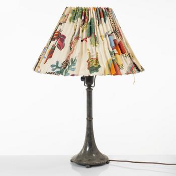 A silver plated table lamp, GAB, first half of the 20th century.